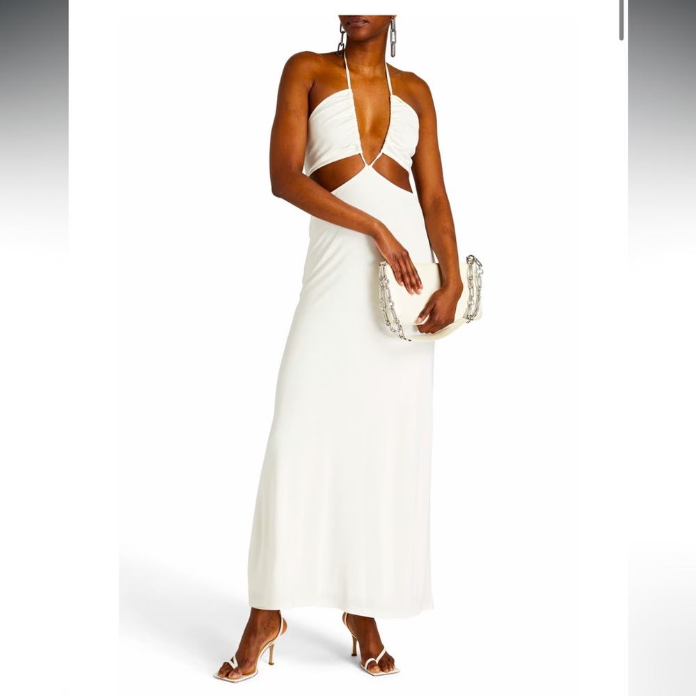 ZEYNEP ARCAY Cutout stretch-jersey halterneck maxi dress